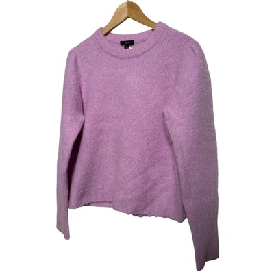 Suéter J Crew Tejido Difuso Cuello Redondo Alpaca Lana Merino Lila Púrpura Talla Grande Nuevo con Etiquetas Foto 1 de 4