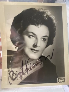 BIRGIT NILSSON - Soprano svedese - Fotografia originale autografata in bianco e nero - Foto 1 di 1