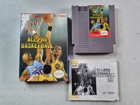 All Pro Basketball (Nintendo NES, 1989) Box Cart Tested & Working 