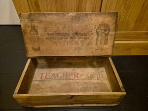 Vintage Teacher's Whisky Wooden Storage Box - Picture 1 of 8