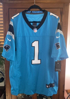 Camiseta de fútbol americano Cam Newton Carolina Panthers Nike Onfield verde azulado cosida talla 44 Foto 1 de 4