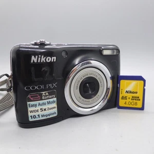 Nikon Digital Camera Coolpix L23 10.1MP Black Tested - Picture 1 of 12