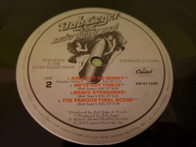BOB SEGER & THE SILVER BULLET BAND - STRANGER IN TOWN RECORD LP (DISC ONLY) - Image 1 of 3