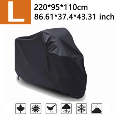 大型摩托车防水黑色防尘罩适用于铃木 GSXR750 600 150 Gixxer — 第 1/4 张图片