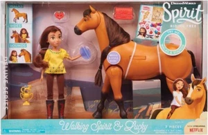 New DreamWorks SPIRIT RIDING FREE - Deluxe WALKING SPIRIT & LUCKY Horse Playset - Bild 1 von 4