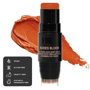 Nudestix Nudies Bloom Blush Face Colour W/Blending Brush Rusty Rouge Size OS NEW - Picture 1 of 5