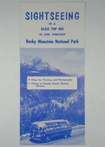 1950s Estes Park Colorado Glass Top Bus Tours National Park Tourist Pamphlet - Picture 1 of 3