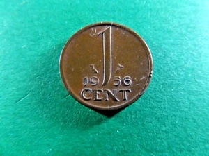 NETHERLANDS 1956 1 Cent - Picture 1 of 2
