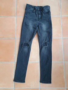 Damen Mädchen Jeans Hose, skinny high waist, schwarz, H&M, Gr.29/30 - Bild 1 von 2