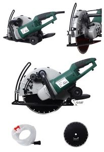 Electric 14" Cut Off Saw Wet/Dry 2600W Concrete Saw Cutter Guide Roller - Picture 1 of 22