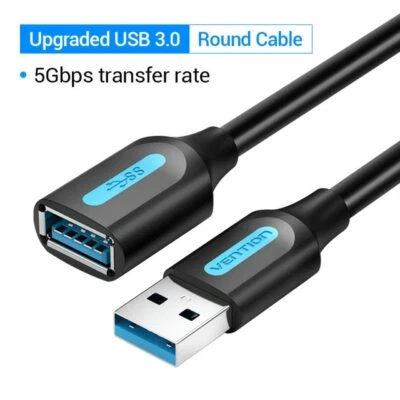 USB 3.0 Extension Cable 5Gbps FAST Data Transfer Cord Male to Female Flash Drive - image 1 of 4