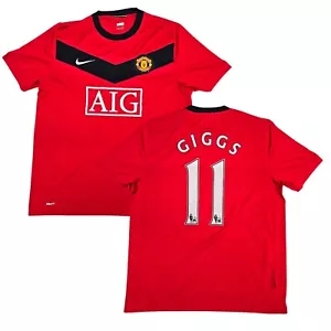 Maglia Manchester United taglia XL Giggs #11 2009 2010 Home ManU "AIG" Inghilterra - Foto 1 di 22