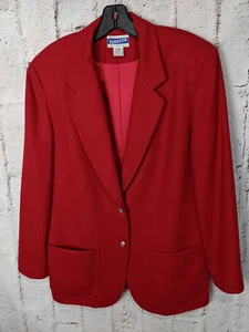 Pendleton 100% Virgin Wool Classic Red 2 Buttons Blazer Women’s Sz 8 N Medium Vi - Picture 1 of 5