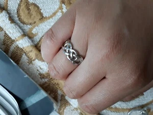 Sterling Silver Double Inifinity Ring. Size 6. - Picture 1 of 2