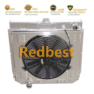 For 1963-1977 Ford Mustang/Mercury Comet 3Rows Radiator+Shroud+14''Fan 3.6L V8 - Picture 1 of 16