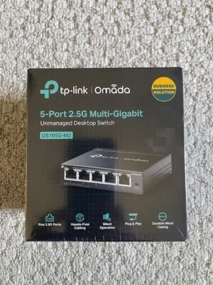 NEW TP-Link DS105G-M2 Omada 5-Port 2.5G Multi-Gigabit Desktop Switch - 5 Ports - Image 1 of 4