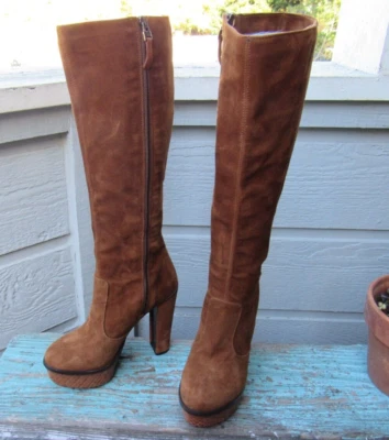 Stephane Kelian Tall Zip Platform Knee Boot Women's US 7.5 EU 37.5 Italy Used - Image 1 of 4