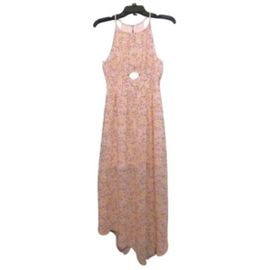BCBG Generation Pink Floral Keyhole Sleeveless Maxi Dress Women's Size 2 - Picture 1 of 7