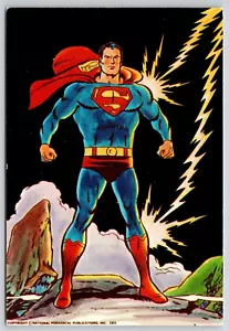 Superman Lightning Bolts "It Tickles" Comic Cartoon Postcard - Picture 1 of 2