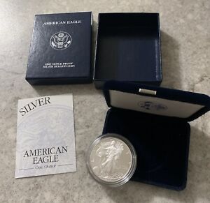 2003 W American Eagle 1 oz. Proof Silver Bullion Coin in box with COA