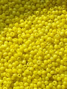 Antique Micro Seed Beads-13/0-14/0 Sunny Lemon Canary Yellow Light-4 gram bags - Picture 1 of 5