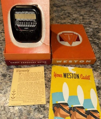 Medidor de luz vintage modelo 852 Weston Cadet Electrical Instrument Corp #2617L238 Foto 1 de 4