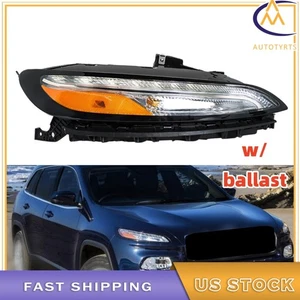 Right For 2014-2016-2017 18 Jeep Cherokee Parking Light Turn Signal Lamp LED DRL - Picture 1 of 9