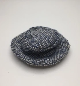 Barbie Mattel Blue White Knit Doll Hat Replacement Accessory  - Picture 1 of 2