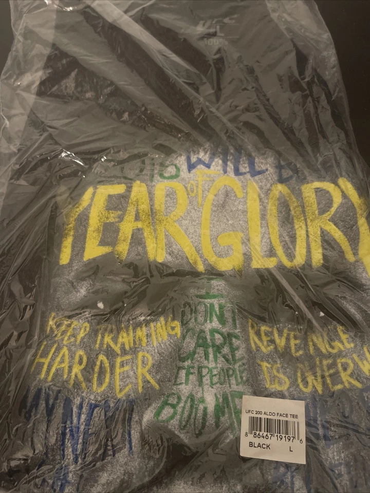 Camiseta negra Jose Aldo UFC 200 Face - Talla grande Foto 1 de 1