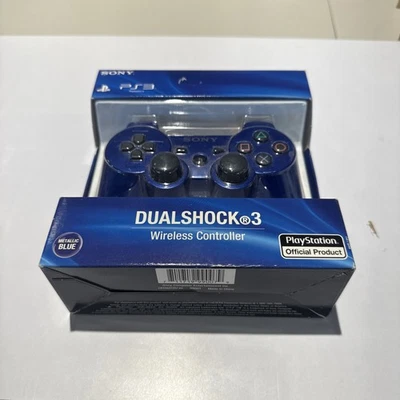 Official Sony PlayStation PS3 DUALSHOCK 3 Controller BLUE OEM New & Sealed Box - Image 1 of 4