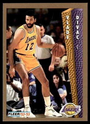 1992-93 Fleer Vlade Divac Los Angeles Lakers #107 - Image 1 of 2