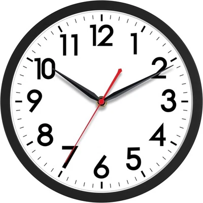 AKCISOT Wall Clock 10 Inch Silent Non-Ticking Modern Clocks Battery Operated ... - Image 1 of 4