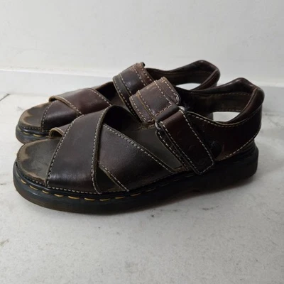 Sandalias de pescador gruesas de cuero marrón cruzadas de colección Dr. Martens para hombre talla 11 Foto 1 de 4