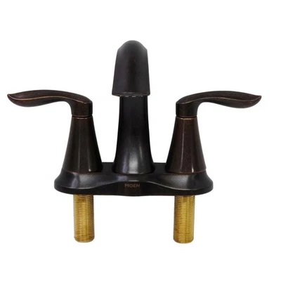 Moen 6410ORB Eva 4" Centerset 2-Handle High-Arc Bathroom Faucet - Oil Rub Bronze