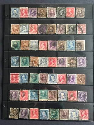 US STAMPS Stock Sheet full of Early 1800's Small Bank Notes USED Nice CV$$ - Image 1 of 4