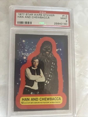 1977 Topps Star Wars serie 2 pegatina #12 PSA 9 certificado # 25640160 rasguño Foto 1 de 4