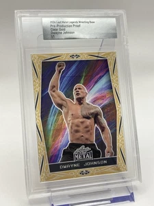 2024 Leaf Metal DWAYNE ROCK JOHNSON Pre-Production Proof CLEAR GOLD 1/1 WWE WWF - Picture 1 of 3