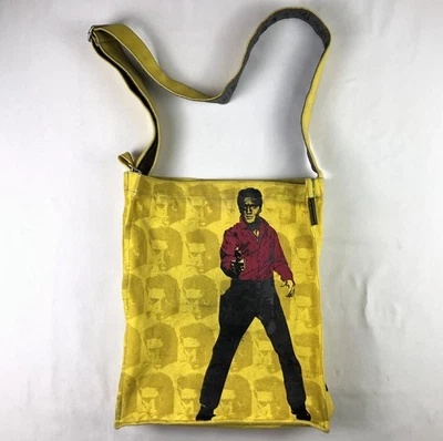 Andy Warhol x Loop Elvis Presley Yellow Canvas Pop Art Tote Shoulder Bag Purse - Image 1 of 4