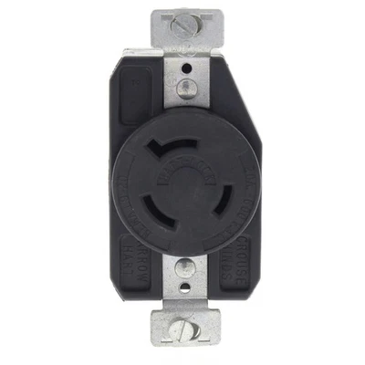 Arrow Hart Black Single Industrial Locking Receptacle 20A 600V NEMA 9-20 CWL920R - Image 1 of 4