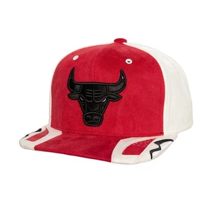 Herrenmütze Mitchell & Ness weiß/rot Chicago Bulls Tag 6 Druckknopflasche - Bild 1 von 3