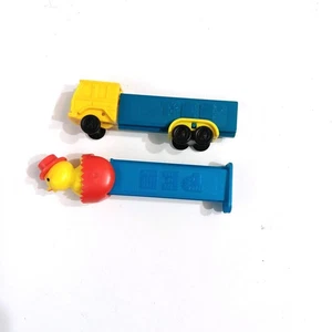 Vintage Semi Truck Pez Slovenia and Easter Chicken Hungary Pez Dispenser - Picture 1 of 5