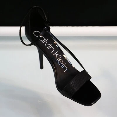 Босоножки женские Calvin Klein Mackenzie черные 4 дюйма на каблуке размер 7,5 - Изображение 1 из 4