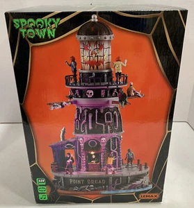 Lemax Spooky Town Point Dread Lighthouse #15722 Halloween Animated Michaels New - Picture 1 of 8