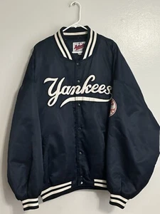 Vintage New York Yankees Diamond Collection Satin Quilted Starter Jacket SZ 4XL - Bild 1 von 7