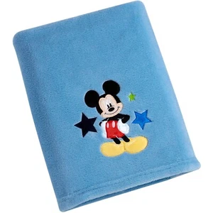 Mickey Mouse Appliquéd Coral Fleece Blanket by Disney Baby - Picture 1 of 1