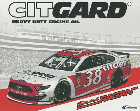 2019 DAVID RAGAN "CIT GUARD FORD MUSTANG" #38 NASCAR MONSTER ENERGY POSTCARD Cover