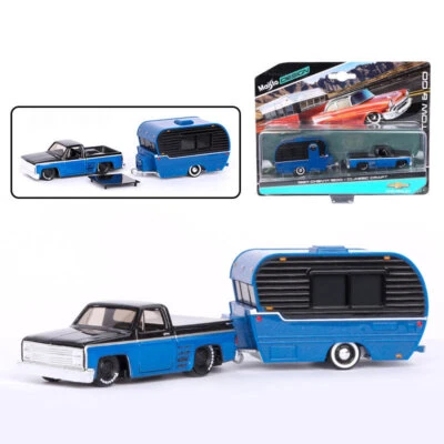 1/64 Anhänger mit Wohnmobile Die Cast Modellauto Spielzeug fur Kinder Sammlung - Bild 1 von 2