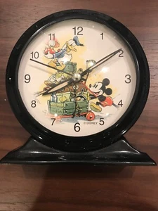 Classic Mickey And Donald Alarm Clock Black - Picture 1 of 2