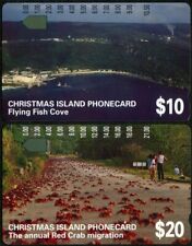 1993 Australia Christmas Island 2nd Set Of 2 Phone Cards Mint Condition Unused