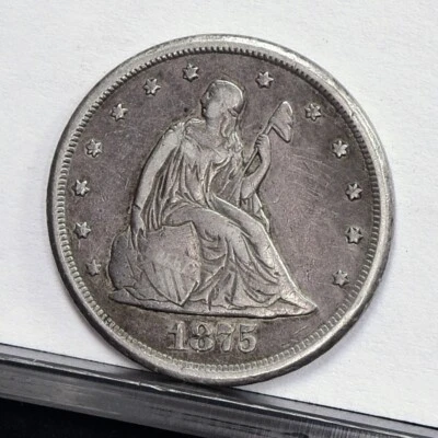 1875-CC Twenty Cent Piece - XF Details, Cleaned (#58762-L) - Image 1 of 4